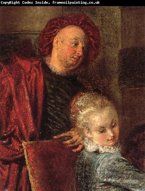 Jean-Antoine Watteau Details of The Music-Party